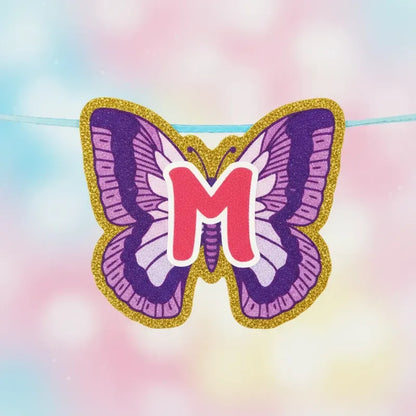 Guirnalda Feliz Cumpleaños Con Diseño De Mariposas Surtido