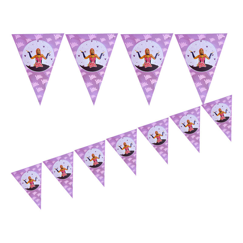 Banderín Colgante Decorativo Cumpleaños Luli Pampim Rosa
