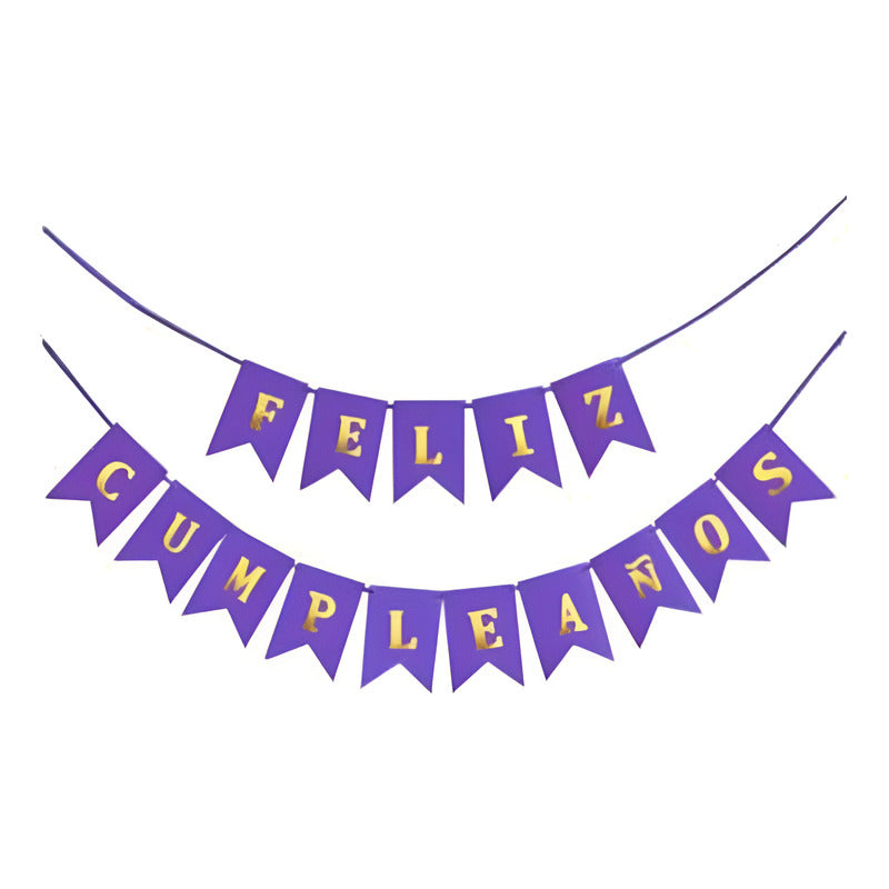 Guirnalda Banderin Feliz Cumpleaños Colores Fluor