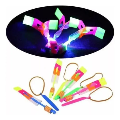 Pack 12 Voladores Con Luz Juguete Y Sorpresas De Niños