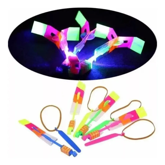 Pack 12 Voladores Con Luz Juguete Y Sorpresas De Niños