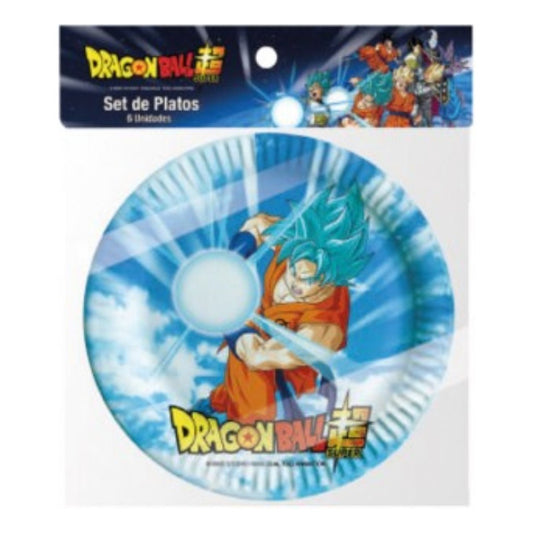Pack 6 Platos Cumpleaños Dragón Ball Z