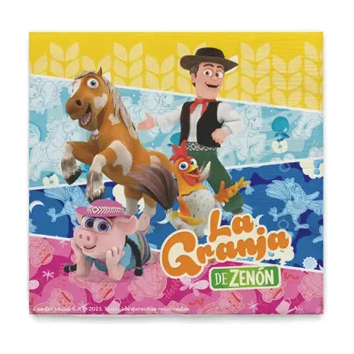 Pack 12 Servilletas De Cumpleaños Granja De Zenón
