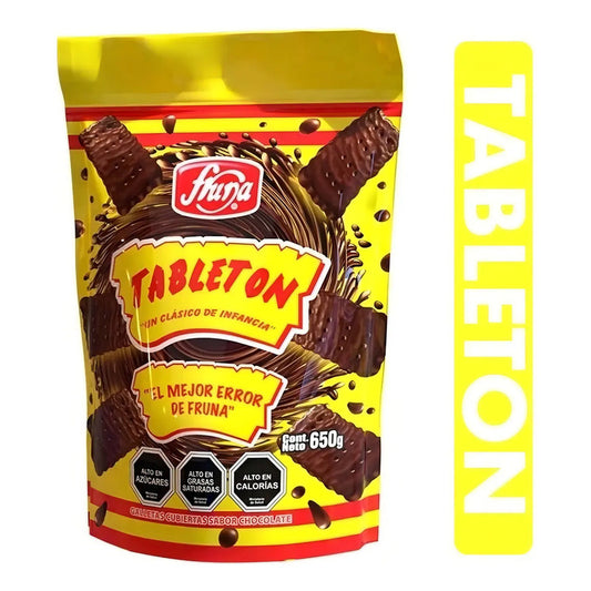 Tabletones Fruna Bolsa Doypack 650g Galletas Cubiertas Sabor Chocolate
