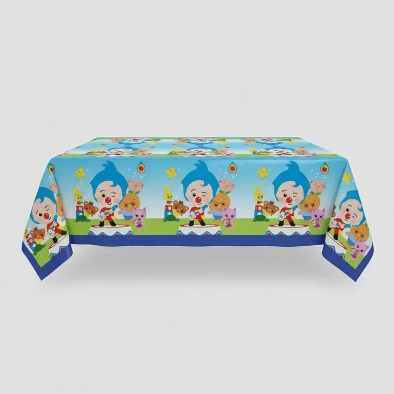 Mantel Plástico Cumpleaños Payaso Plim Plim 108x180 Cm