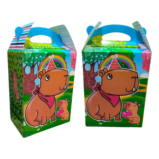 Pack 10 Cajitas Cumpleaños Cotillón Capibara Capybara