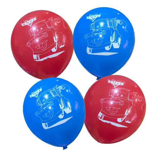 Pack 12 Globos Látex Cumpleaños Cars Surtido