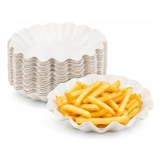 100 Bandeja Canastos Desechables De Cartón Papas Fritas 0