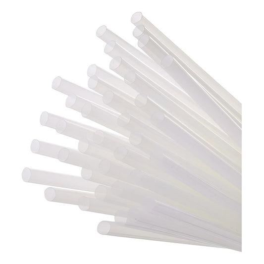 50 Bombillas Plásticas Desechables Transparentes Gruesas