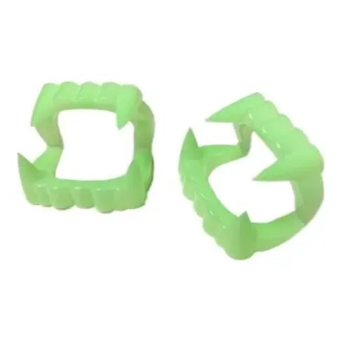 Pack Dientes Vampiro Plástico Fluor X 12 Unidades