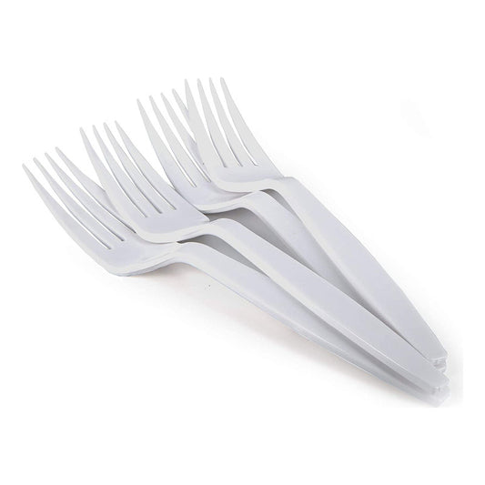 Tenedores Blancos Desechables X 50 Unidades