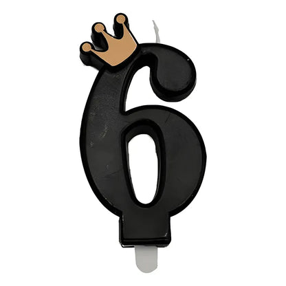 Vela De Cumpleaños Numero Negro