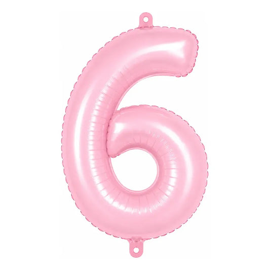 Globo Metálico Número 81 Cm Rosado Pastel Para Fiesta 6
