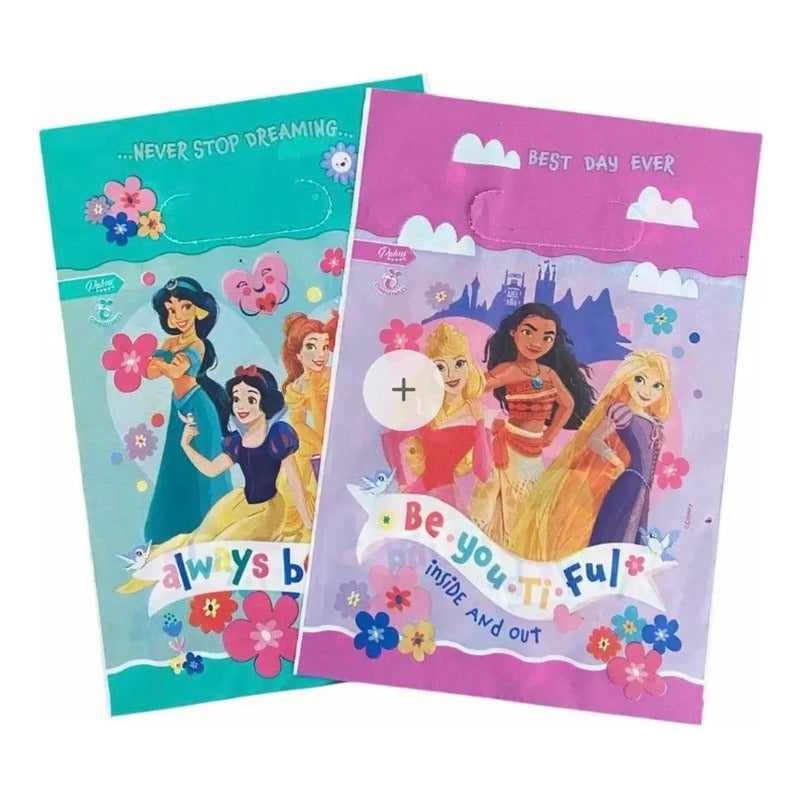 Pack 6 Bolsas De Cumpleaños Princesas Disney Rosa