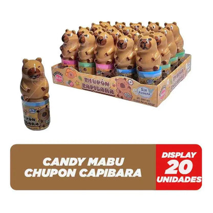 Caja 20 Chupetes Dulces Capibara Sin Azúcar Mabu