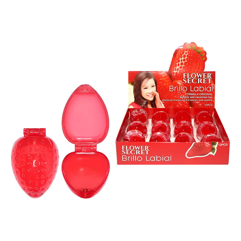 Pack 12 Brillos Labiales Frutillita Sorpresa Cumpleaños  Rosa Claro