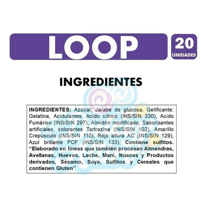Gomitas Acidas Recubiertas De Azúcar Loop 500gr
