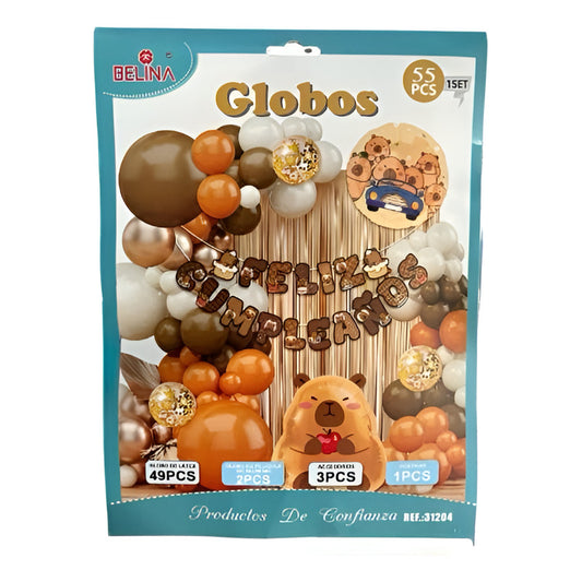 Set Decoración Completa Cumpleaños Capibara Capybara