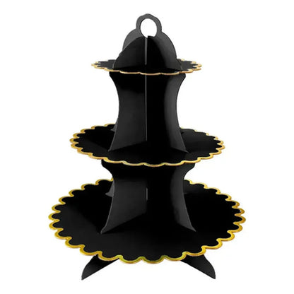 Mr Party Varios Diseños Negro Bordes Dorado