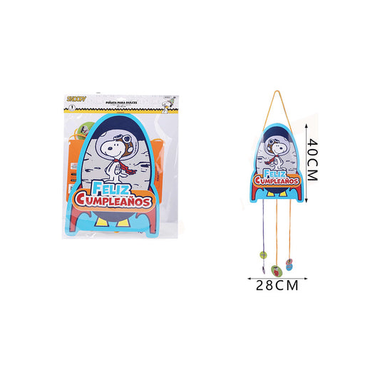 Piñata Cumpleaños Snoopy Cotillón Decoración