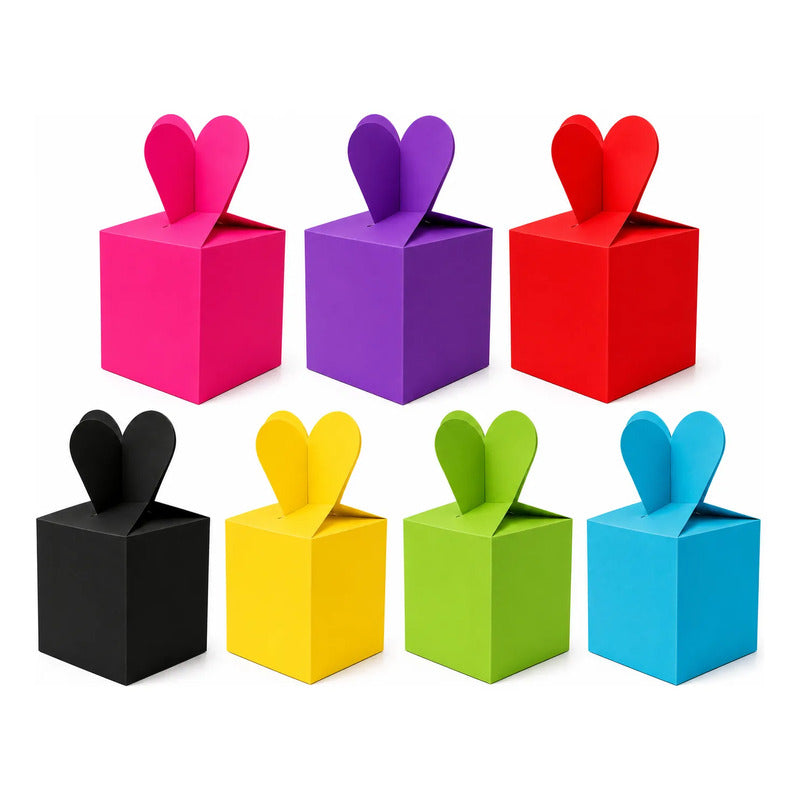 Pack 6 Cajitas De Regalo Para Fiestas Souvenir Cotillón Fucsia