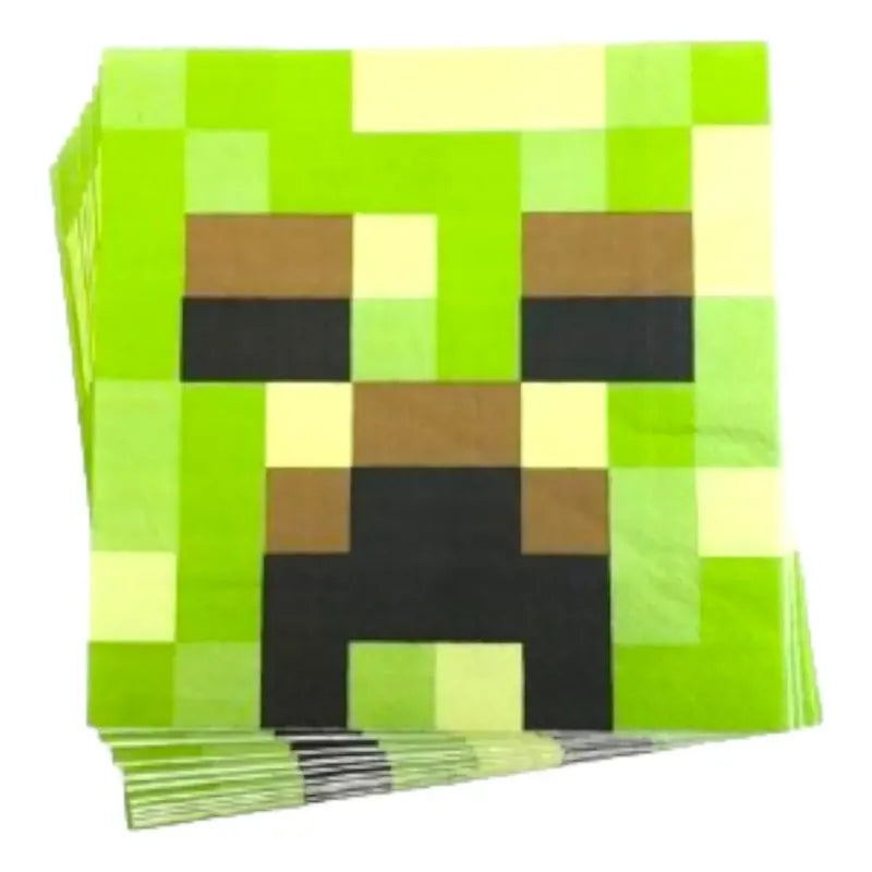 Servilleta Minecraft Para Cumpleaños X 12