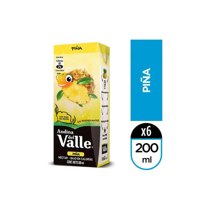 Andina Del Valle Piña Personal 200cc X 6 Cajitas