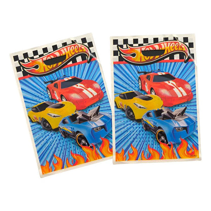 Pack 10 Bolsas Dulceras Cumpleaños Hot Wheels 20x30 Cm Azul