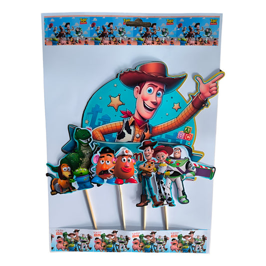 Pack 4 Topper Torta Cumpleaños Toy Story Dekotillon