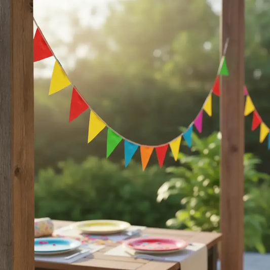 Banderin Guirnaldas De Colores Para Decoración 10 Mts Amarillo