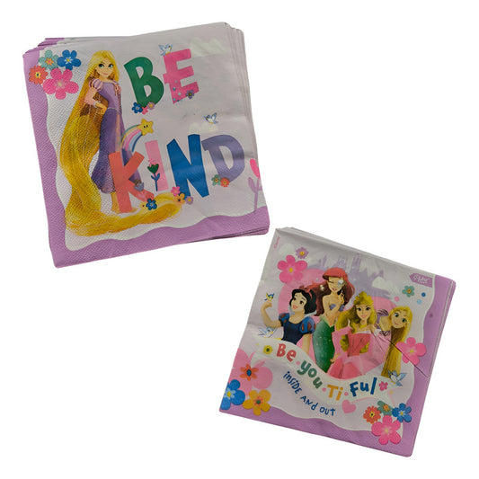 Pack 12 Servilletas Cumpleaños Princesas Disney Y Rapunzel