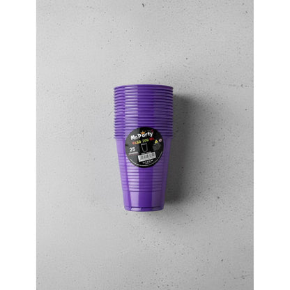25 Vasos Plásticos Unicolor  De 200 Cc Color A Eleccion