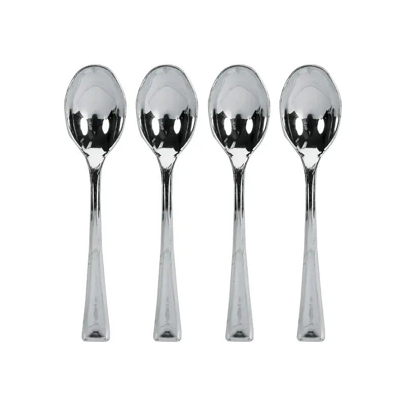 Set 48 Cucharitas Metálicas Para Postres Y Café  Ploma