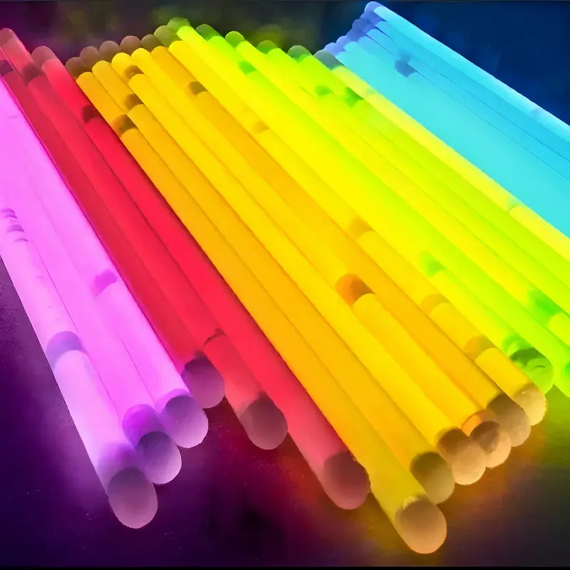 50 Pulseras Fluor Fiestas Neon Tik Tok Decoracion Brillantes