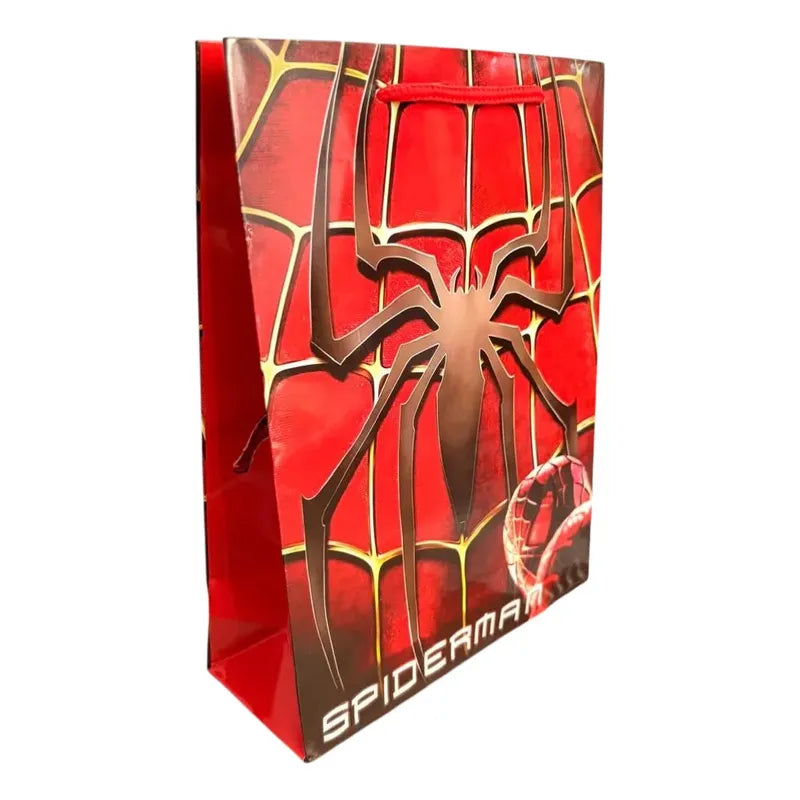 Bolsa Cumpleaños Spider-man Diseño Cotillón Cumpleaños X 12 Rojo
