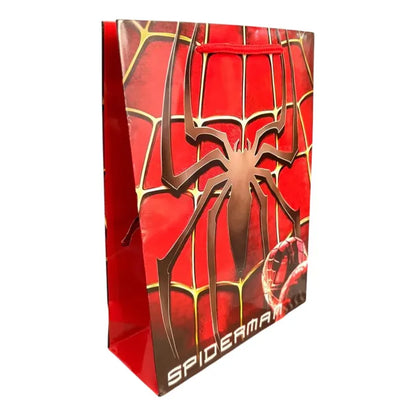 Bolsa Cumpleaños Spider-man Diseño Cotillón Cumpleaños X 12 Rojo