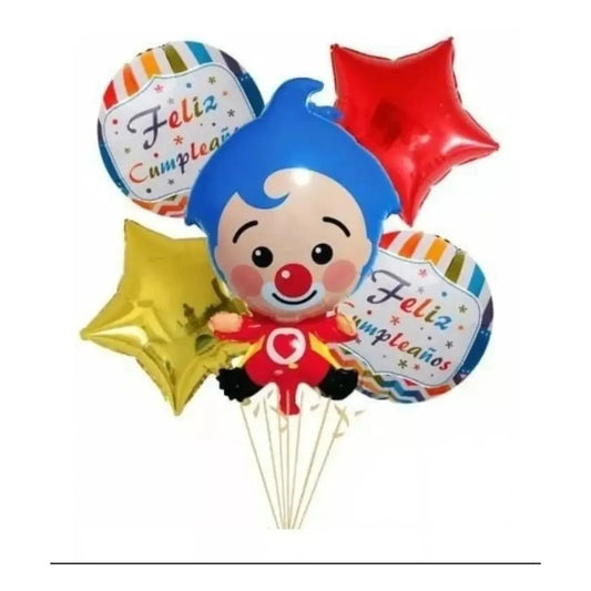 Set De Globos Payaso Plim Plim Cumpleaños