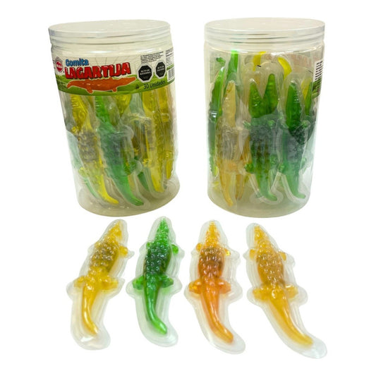 Dulces Gomitas Lagartijas Mabu Frutales (30 Unidades)
