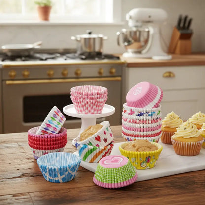 50 Molde Porta Cupcake Para Repostería Fácil 10.5 Cm Surtido