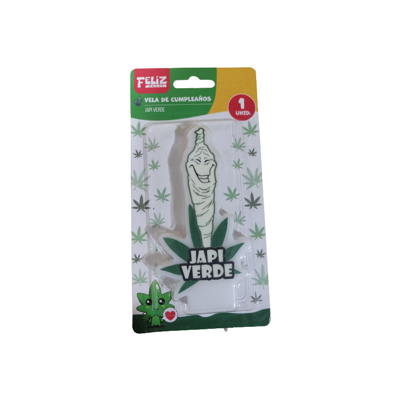 Vela Entretenida Cumpleaños Japi Verde