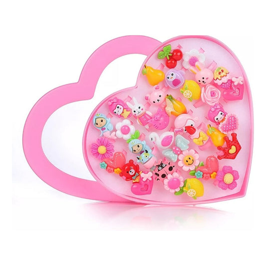Pack De 36 Anillos Para Niñas , Sorpresas  Relleno Piñatas
