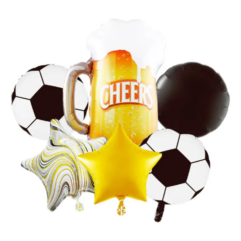 Set De Globos Cerveza Decoración Cumpleaños