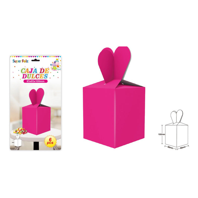 6 Unidades Cajitas De Dulce O De Sorpresa  Color A Eleccion