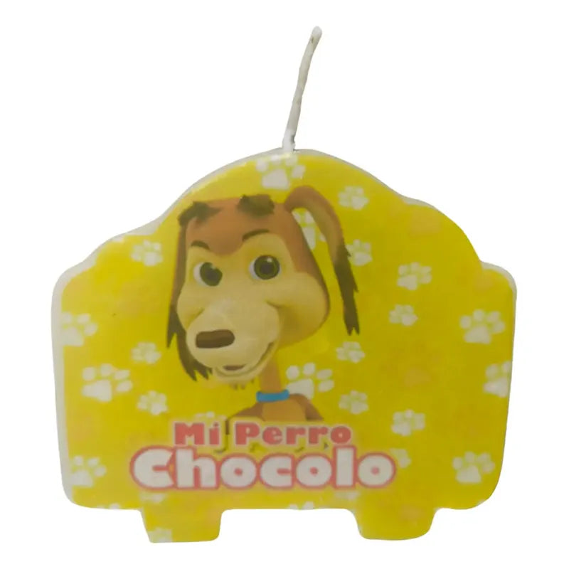Vela De Cumpleaños Perro Chocolo