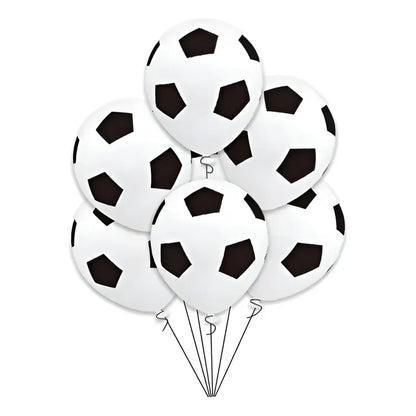 Pack 25 Globos De Cumpleaños De Fútbol 30 Cm Blanco