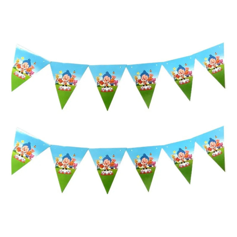 Banderin De Cumpleaños Payaso Plim Plim  Multicolor Payaso Plim Plim