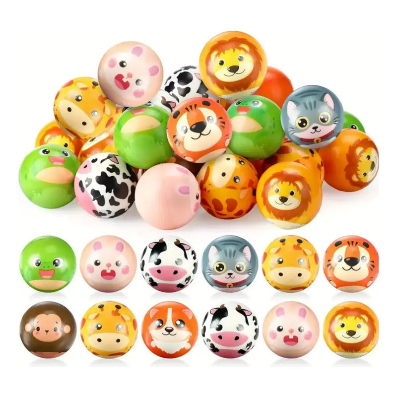 Pack 12 Pelotas Animales Antiestres Sorpresas De Cumpleaños