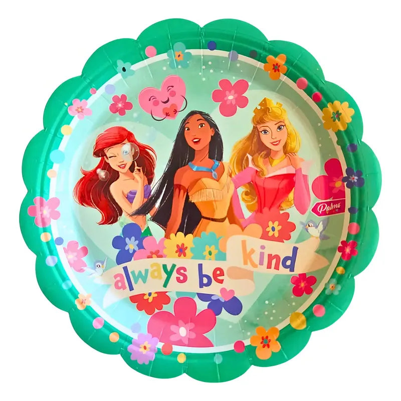 Platos Cartón 17.5cm Palms Princesas Disney 6u Multicolor Fiesta