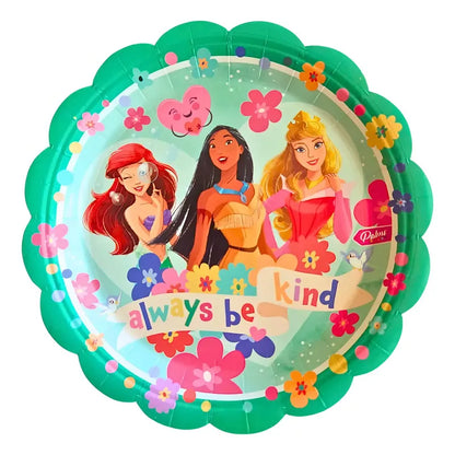 Platos Cartón 17.5cm Palms Princesas Disney 6u Multicolor Fiesta