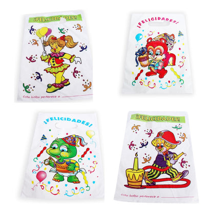 10 Bolsas Cumpleaños Retro Cotillón Vintage Ochentero